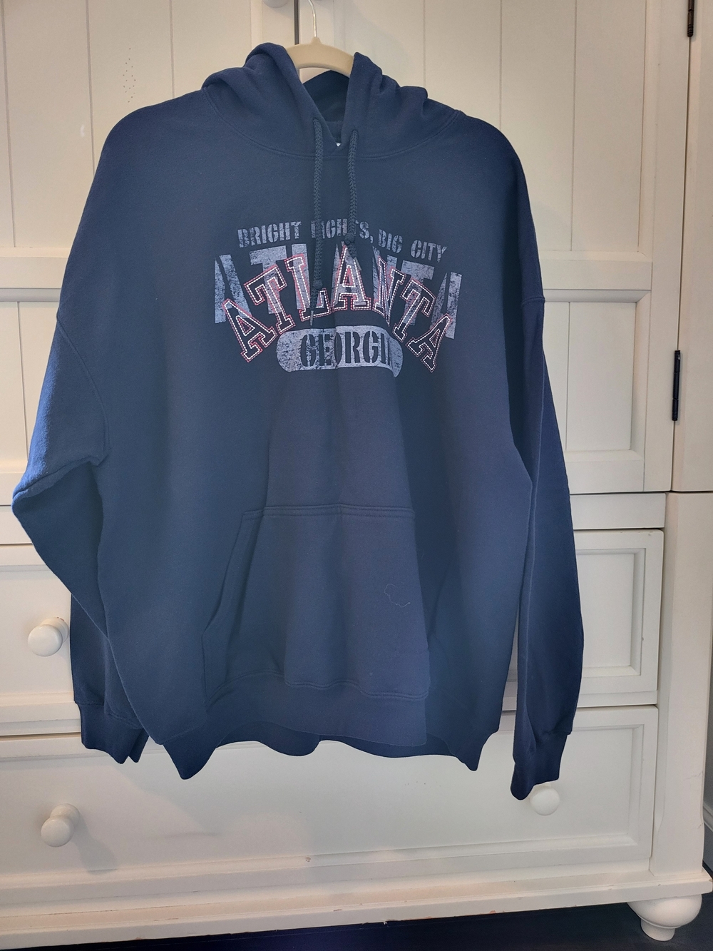 Gildan XL Navy Atlanta Georgia Graphic Hoodie - Picture 2 of 4